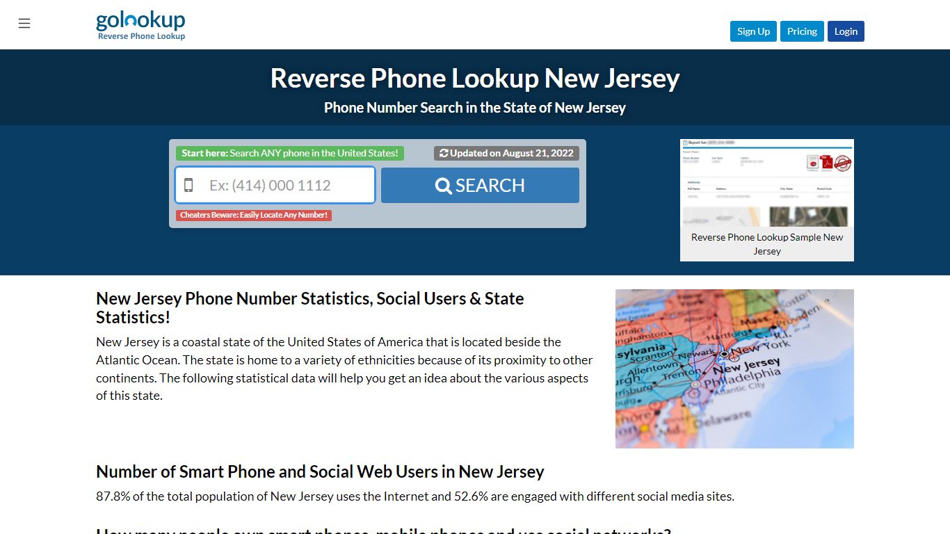 New Jersey Reverse Phone LookUp