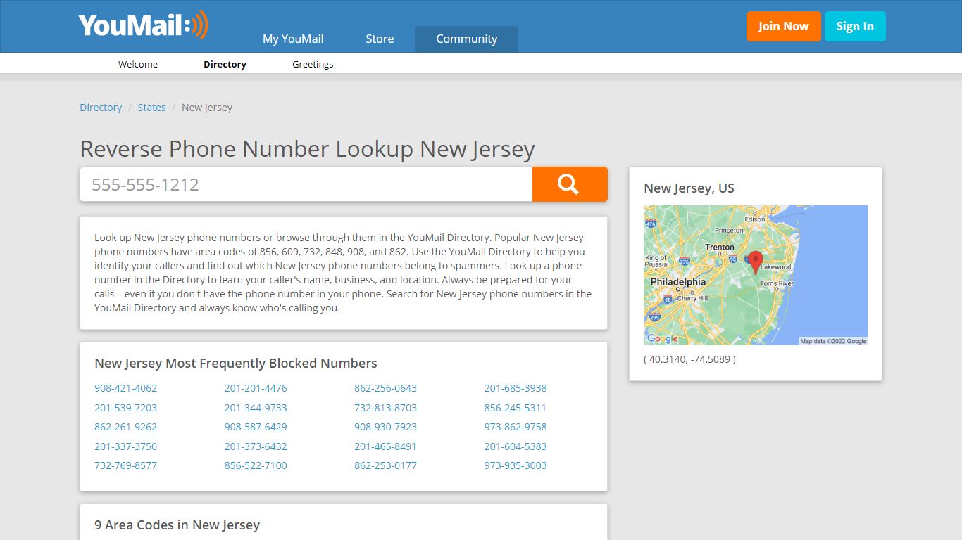 New Jersey Phone Numbers - Reverse Phone Number Lookup NJ - YouMail